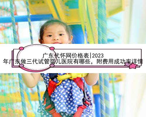<b>广东代怀网价格表|2023
年广东做三代试管婴儿医院有哪些，附费用成功率详情</b>